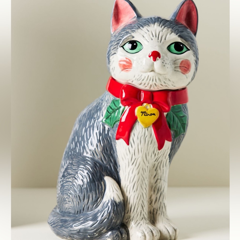 Anthropologie Peluche Cat Cookie Jar